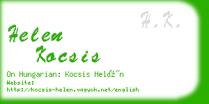 helen kocsis business card